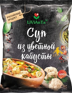 Изображение товара Суп Livianta из цветной капусты 400г