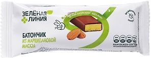 Изображение товара Батончик Зеленая линия глазированный с корпусом из марципановой массы 30г