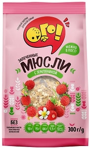 Изображение товара Мюсли Ого! запеченные Земляника 300г