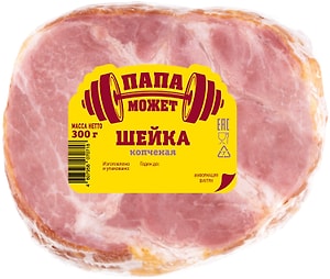 Изображение товара Шейка Папа может из свинины копчено-вареная 300г