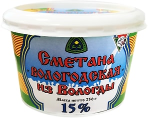Изображение товара Сметана Из Вологды 15% 250г