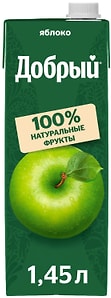 Изображение товара Нектар Добрый Яблоко 1.45л