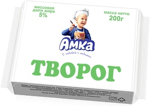 Изображение товара Творог Амка 5% 200г