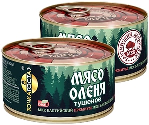 Изображение товара Мясо оленя Балтийский деликатес тушеное 325г