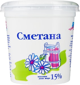 Изображение товара Сметана Судогодский молочный завод 15% 400г