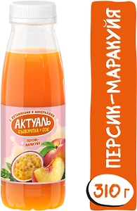Изображение товара Напиток Актуаль на сыворотке Персик-Маракуйя 310г