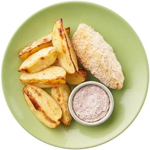 Изображение товара Котлета Level Kitchen Daily из куриного филе в сливочно-грибном соусе с запеченным картофелем 250г