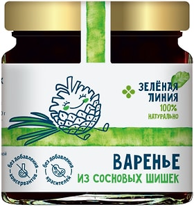 Изображение товара Варенье Зеленая Линия из сосновых шишек 240г