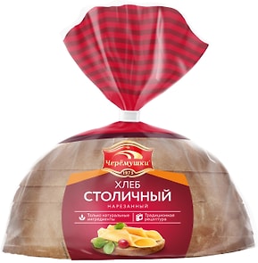 Изображение товара Хлеб Черемушки Столичный нарезанный 330г