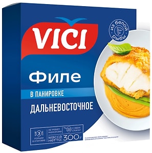 Изображение товара Филе рыбное Vici Дальневосточное 300г