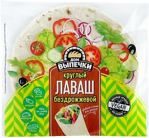 Изображение товара Лаваш Дом Выпечки круглый бездрожжевой 150г