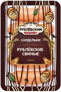 Изображение товара Сардельки Рублевский Рублевские Свиные Люкс вареные 400г