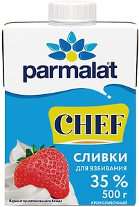 Изображение товара Сливки Parmalat Chef ультрапастеризованные для взбивания 35% 500мл