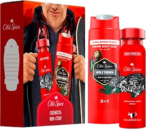 Изображение товара Подарочный набор Old Spice Wolfthorn Дезодорант 150мл + Гель для душа 250мл в ассортименте