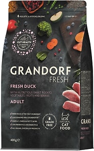 Изображение товара Сухой корм для кошек Grandorf Fresh Cat Adult Свежее мясо утки с бататом 400г