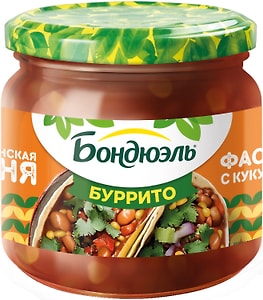 Изображение товара Фасоль Бондюэль красная с кукурузой по-мексикански в соусе Буррито 350г