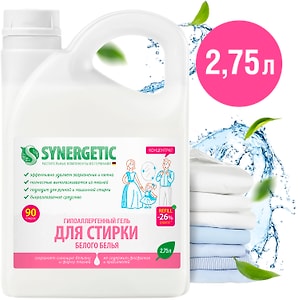 Изображение товара Гель для стирки Synergetic белого белья 2.75л