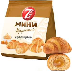 Изображение товара Мини-круассаны 7 Days с кремом Карамель 265г