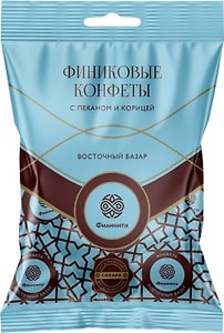 Изображение товара Конфеты Филинити Восточный базар финиковые с пеканом и корицей 90г