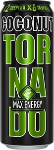 Изображение товара Напиток Tornado Max Energy Coconut энергетический 450мл
