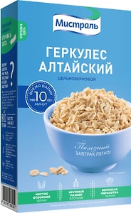 Изображение товара Хлопья Мистраль Геркулес Алтайский цельнозерновой 400г