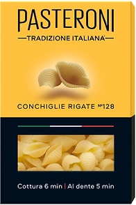 Изображение товара Макароны Pasteroni Conchiglie rigate №128 400г