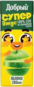 Изображение товара Сок Добрый Active kid яблоко 200мл