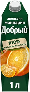 Изображение товара Напиток сокосодержащий Добрый Апельсин-Мандарин 1л