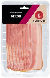 Изображение товара Бекон Царицыно копчено-вареный нарезка 150г