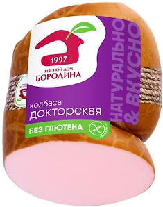 Изображение товара Колбаса Мясной дом Бородина вареная Докторская без глютена