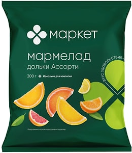 Изображение товара Мармелад Маркет Дольки Ассорти 300г
