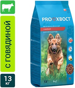 Изображение товара Сухой корм для собак ProХвост с говядиной 13кг