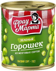 Изображение товара Горошек Фрау Марта зеленый 310г
