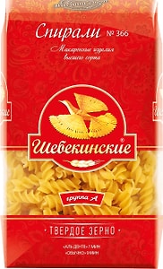 Изображение товара Макароны Шебекинские №366 Спирали 450г