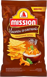 Изображение товара Чипсы Mission кукурузные Лисички со сметаной 150г