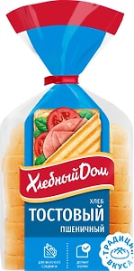 Изображение товара Хлеб Хлебный Дом Тостовый пшеничный 350г