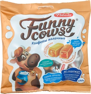 Изображение товара Конфеты Победа вкуса Funny Cows 250г