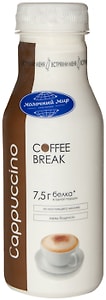 Изображение товара Напиток молочный Молочный Мир Coffee Break Капучино с наполнителем 1.3% 280мл