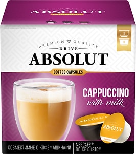 Изображение товара Кофе в капсулах Absolut Drive Cappuccino 16шт