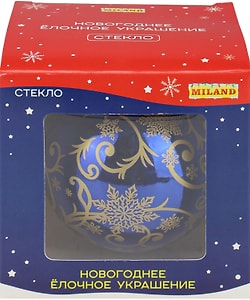 Изображение товара Шар елочный Miland Золотистый иней 8см