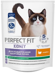 Изображение товара Сухой корм для кошек Perfect Fit Индейка для поддержания здоровья почек 650г