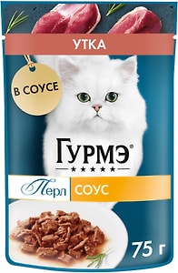 Изображение товара Влажный корм для кошек Гурмэ Перл с уткой 75г