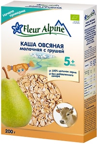 Изображение товара Каша Fleur Alpine Овсяная молочная с грушей с 5 месяцев 200г