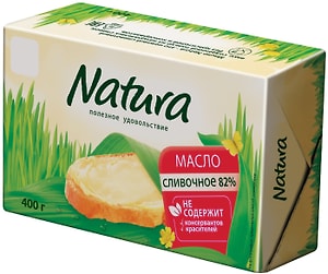 Изображение товара Масло сливочное Natura 82% 400г
