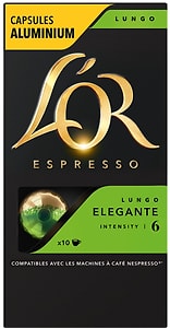 Изображение товара Кофе в капсулах Lor Espresso Lungo Elegante 10шт