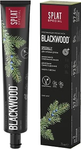 Изображение товара Зубная паста Splat Special Blackwood Черная без фтора Черное дерево для отбеливания зубов 75мл