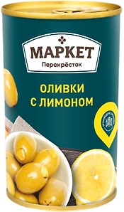 Изображение товара Оливки Маркет Перекресток с лимоном 300г