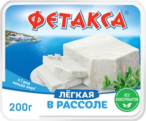 Изображение товара Сыр Фетакса Легкая в рассоле 28% 275г