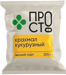 Изображение товара Крахмал ПРОСТО Кукурузный 200г