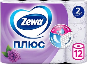 Изображение товара Туалетная бумага Zewa Сирень 12 рулонов 2 слоя